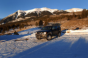 Xterra at trailhead of Mt Elbert from south side