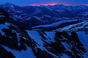 sunset view from Mt Evans