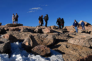 people on top of Mt Evans
