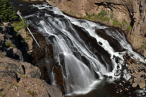 Gibbon Falls - height of 84 feet