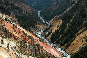 View West from Inspiration Point at Yellowstone River