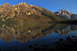 Mountain reflection in Jenny Lake