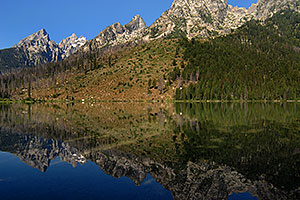 Mountains reflecting in String Lake