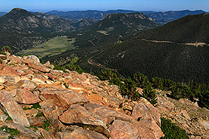 View from Rainbow Curve in western Rocky Mountain National Park
