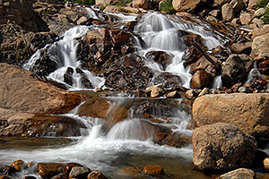Alluvial Fan (8,606 ft) waterfalls of Roaring River