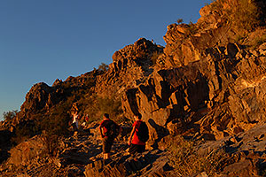 Hikers at Squaw Peak Mountain in Phoenix