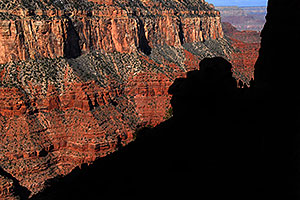 Hikers above (and heading towards) Ooh-Aah point along South Kaibab Trail in Grand Canyon
