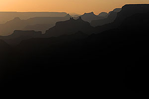 Sunset view from Desert View in Grand Canyon