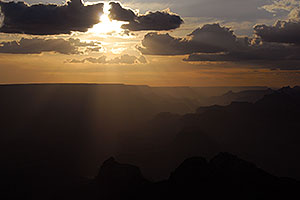 Sun setting at Desert View in Grand Canyon