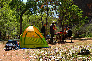 Camping at Supai Campground, 3 miles from Supai