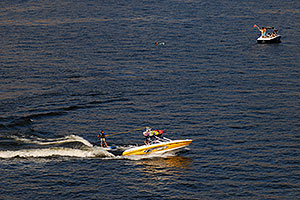 People boating at Canyon Lake