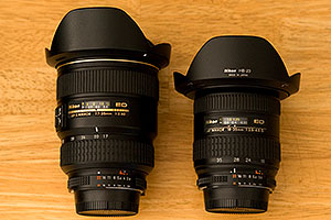 Nikon 17-35mm f/2.8D AF-S and Nikon 18-35mm f/3.5-4.5D lens comparison