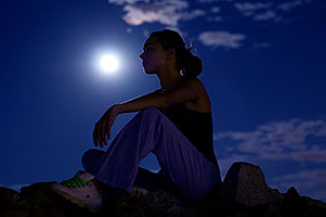 Kseniya in moonlight