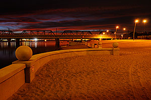 Sunset on North Bank Boat Beach at Tempe Town Lake