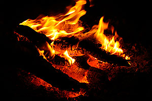 Campfire near Saguaro Lake