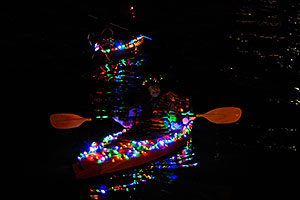 Desert Padlers on kayaks - APS Fantasy of Lights Boat Parade