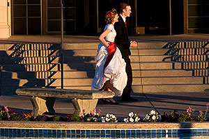 Bride and Groom at West side of Mesa Arizona Temple