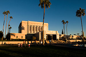 People at the West side of Mesa Arizona Temple