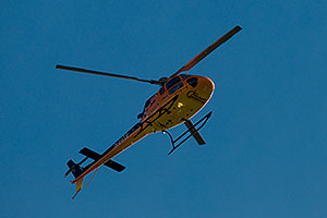 Gilbert Hospital Helicopter over Riparian Preserve