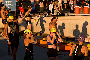 Swimmers entering the water - Splash and Dash Fall #1, Sept 24, 2009 at Tempe Town Lake