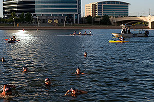 7 minutes before the race - PBR Offroad Triathlon, Oct 11, 2009 at Tempe Town Lake