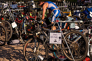 00:14:45 swimmers transitioning to bikes - PBR Offroad Triathlon, Oct 11, 2009 at Tempe Town Lake