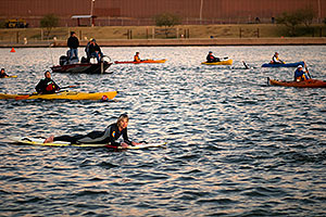 00:08:19 Support boats for a 2.4 mile swimming course - Ironman Arizona 2009