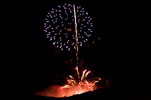 New Year`s midnight fireworks