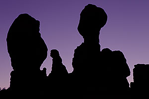 Rock Silhouettes in Garden of Eden in Arches National Park