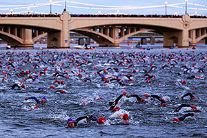 00:03:11 - Starting the swim - Ironman Arizona 2010