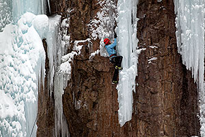 Ice climbing by Ouray