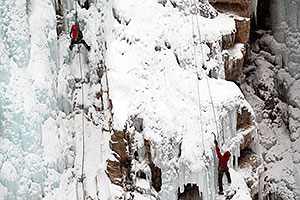 Ice climbing by Ouray