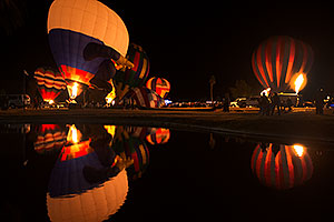 Balloon Night Glow Reflections at Lake Havasu Balloon Fest