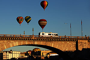 Balloons above London Bridge at Lake Havasu City