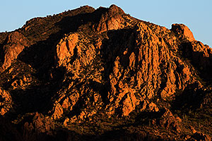 Apache Trail mountains in the evening