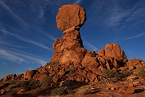 Balanced Rock in Arches National Park at sunrise