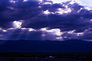 Monsoon Clouds by Stovepipe Wells in Death Valley, California