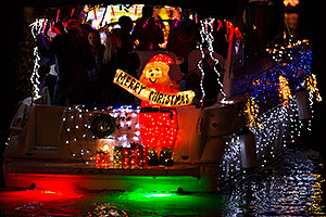 Merry Christmas boat at APS Fantasy of Lights Boat Parade