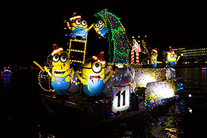 Boat #11 with Minions at APS Fantasy of Lights Boat Parade