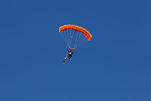 Skydiver in Lake Havasu