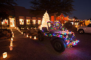 USMC Jeep with Christmas Lights in Tubac, Arizona