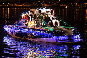 Boat #38 with Santa Claus at APS Fantasy of Lights Boat Parade