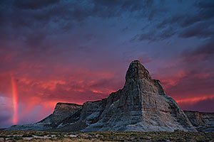 Monuments at sunset by Lake Powell, Utah