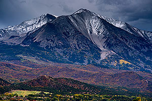 Fall colors at Mount Sopris, Colorado