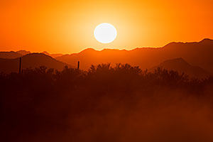 Sunset at Four Peaks in Arizona