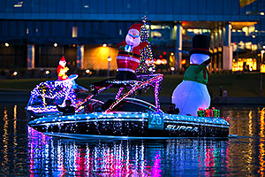 Boat #25 with Santa and Snowman at APS Fantasy of Lights Boat Parade