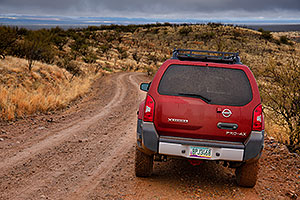 Xterra on a snowy day in Box Canyon