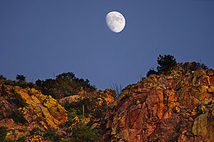Moon over Box Canyon