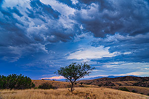 Monsoons clouds in high desert of Box Canyon
