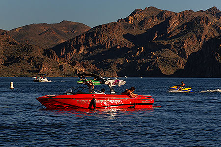 Boats at Saguaro Lake 